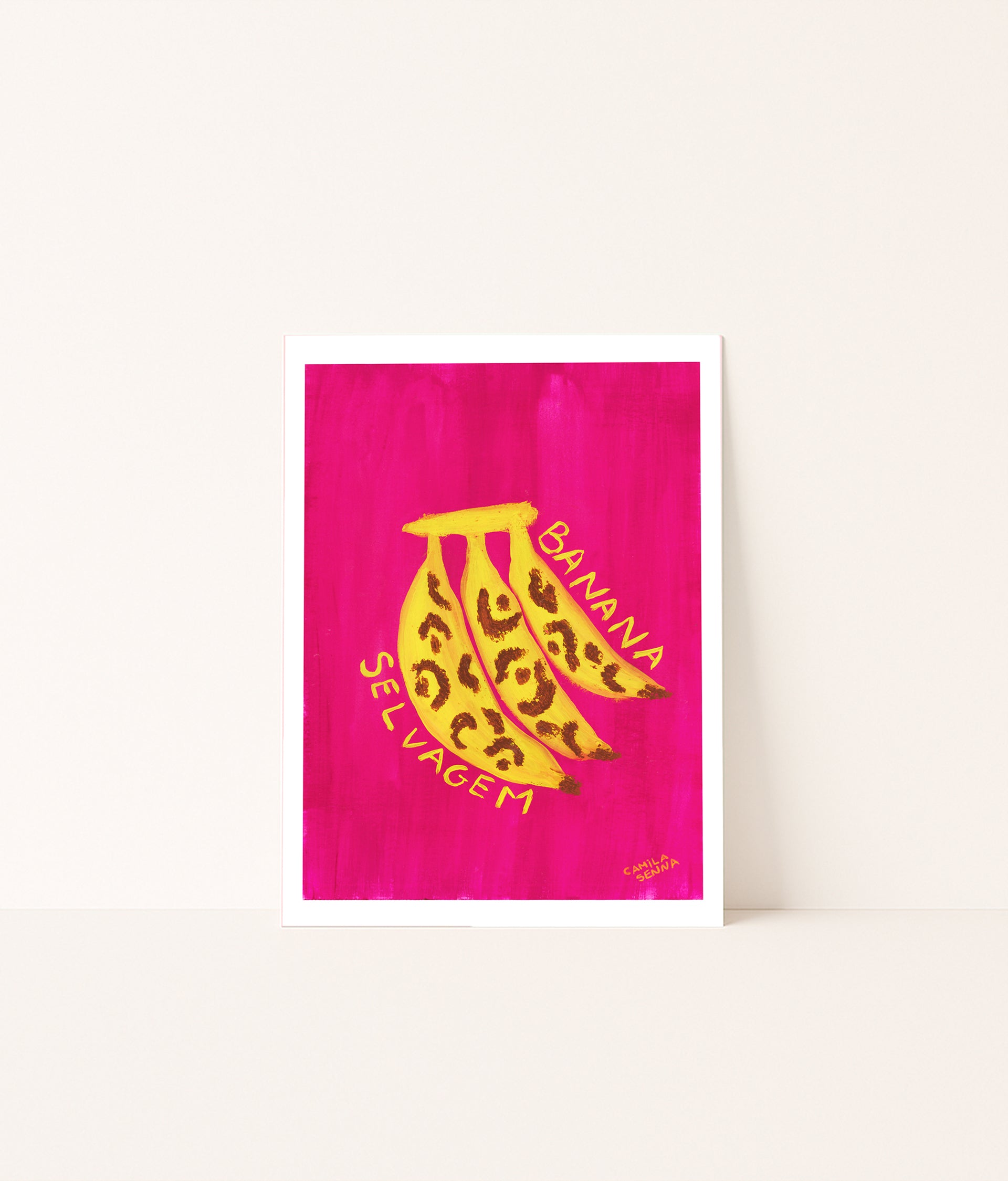 Print Banana Selvagem Rosa