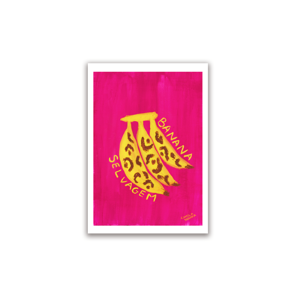 Print Banana Selvagem Rosa