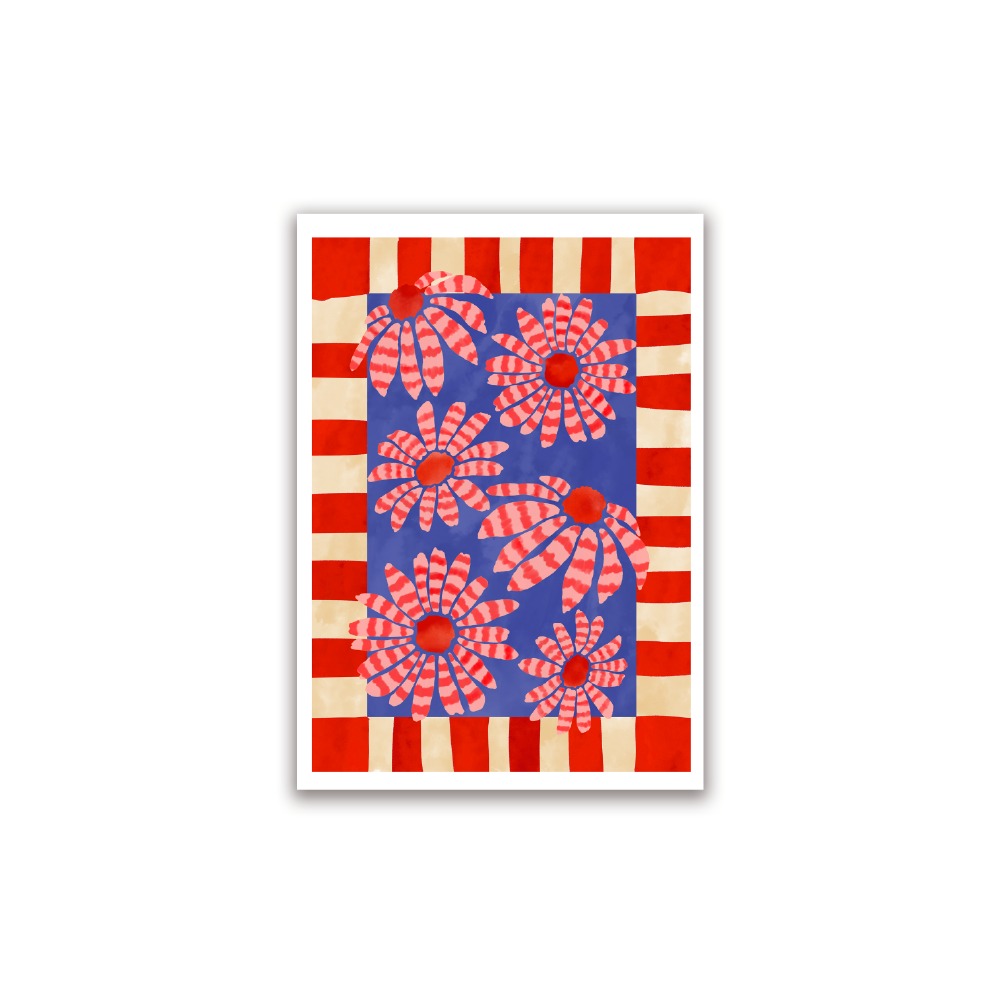 Print Margaridas Juninas Vermelha