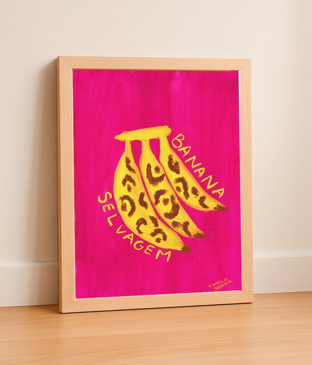Print Banana Selvagem Rosa