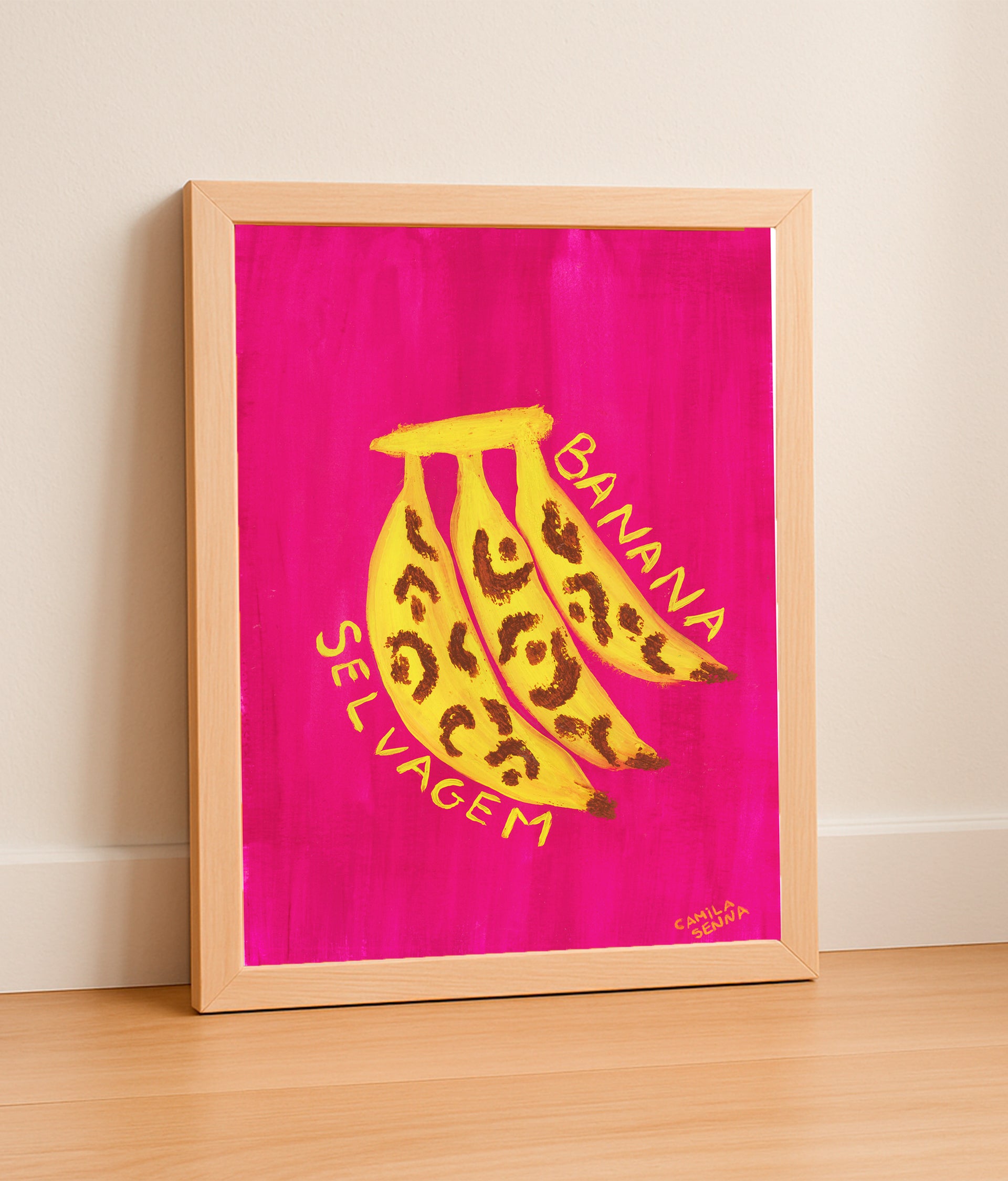 Print Banana Selvagem Rosa