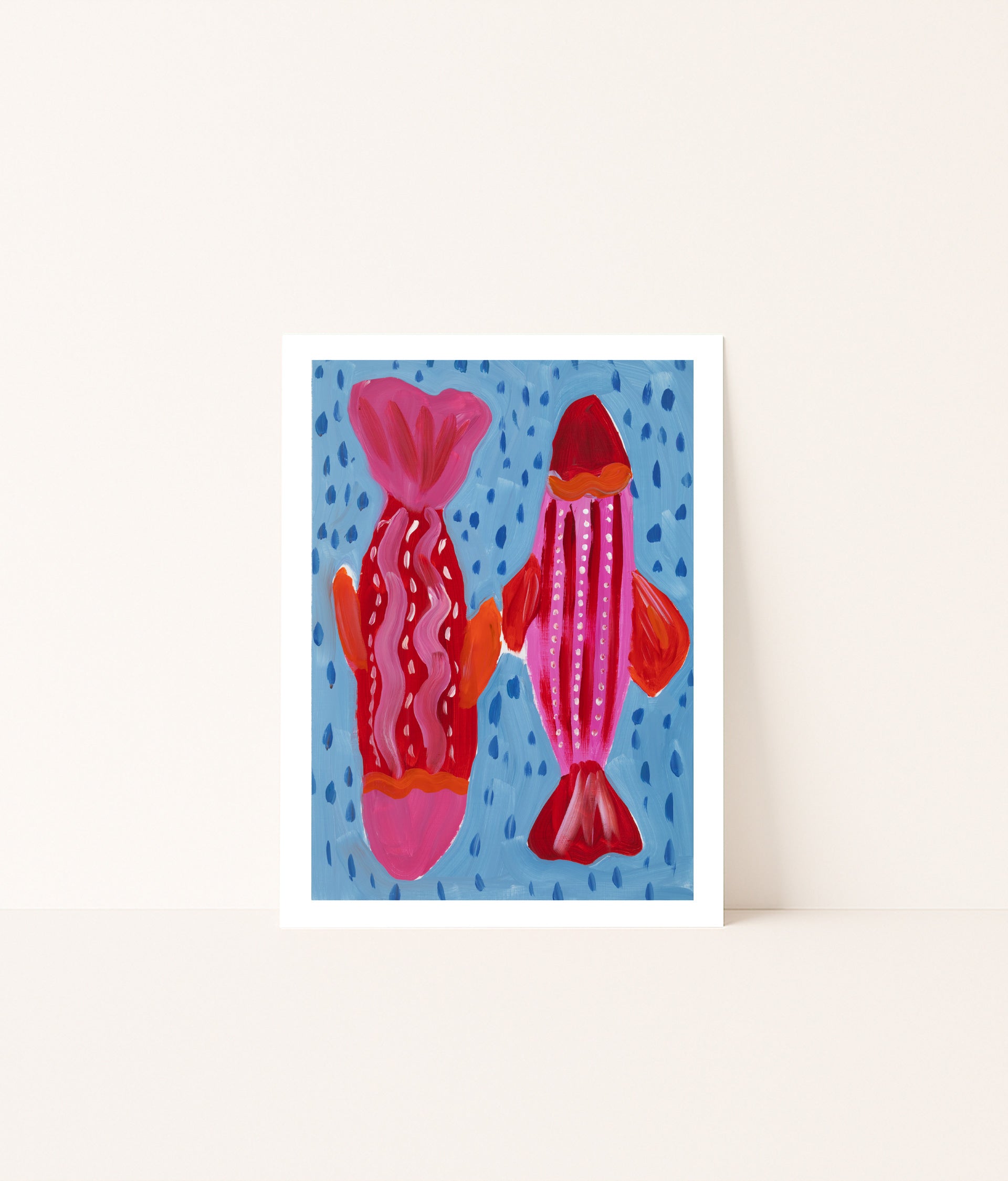 Impressão de carpas Yin Yang