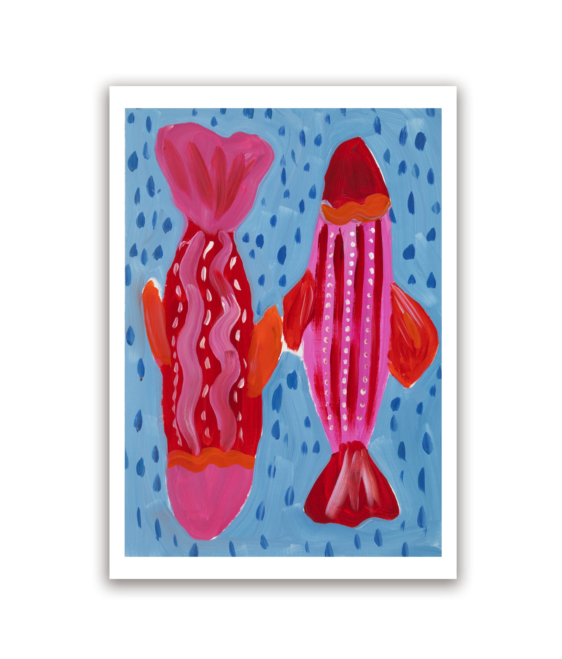 Impressão de carpas Yin Yang