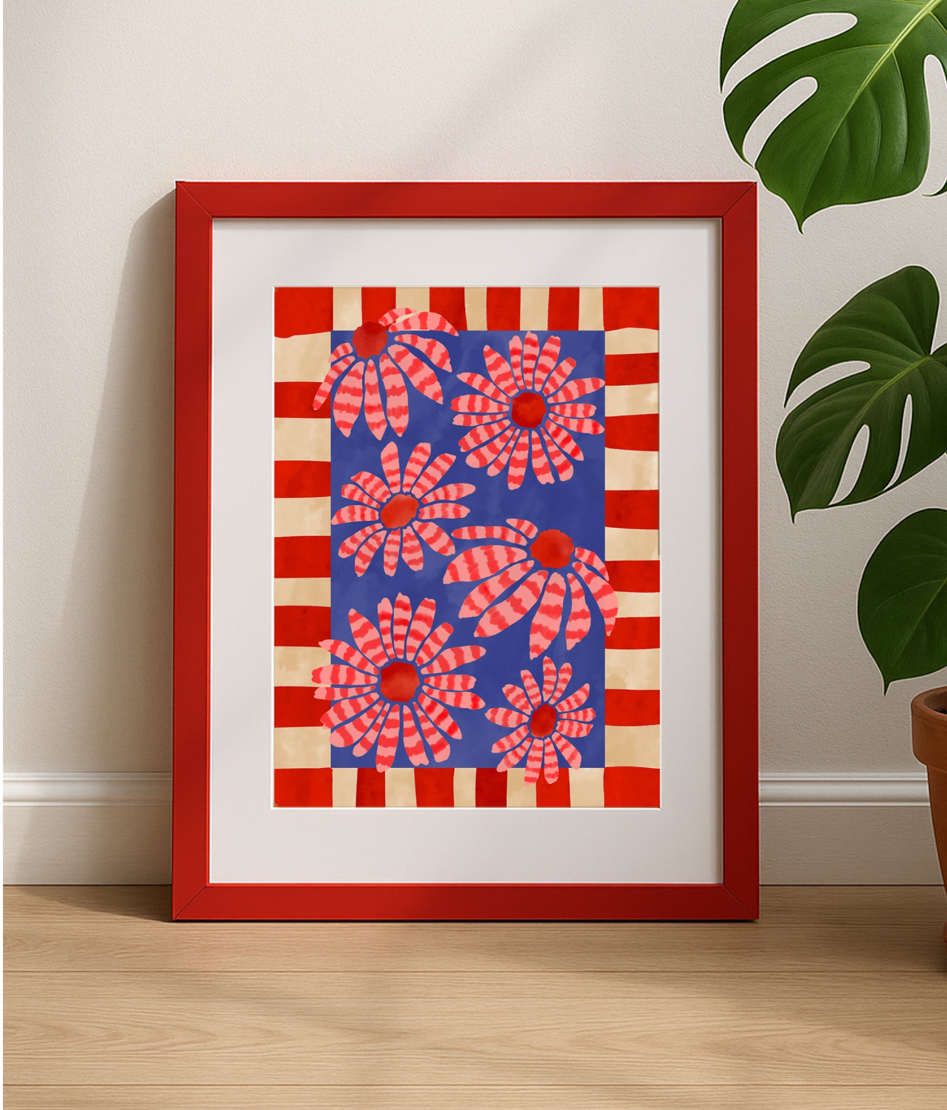 Print Margaridas Juninas Vermelha