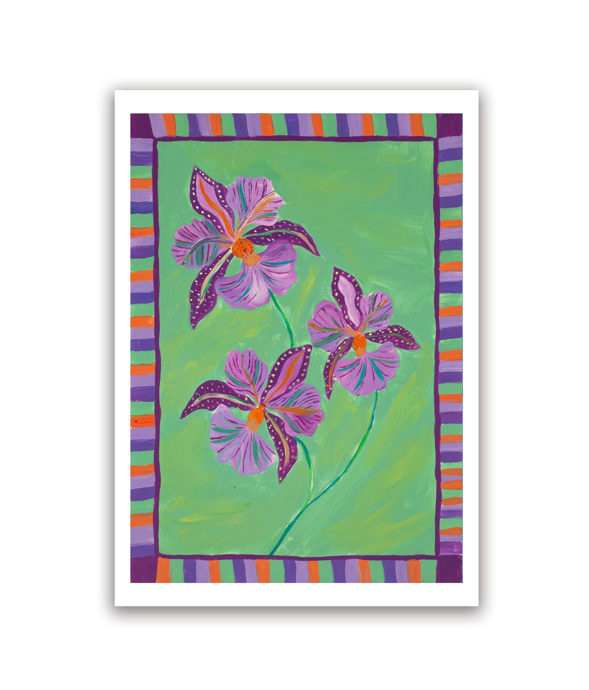 Estampa de dança de orquídea