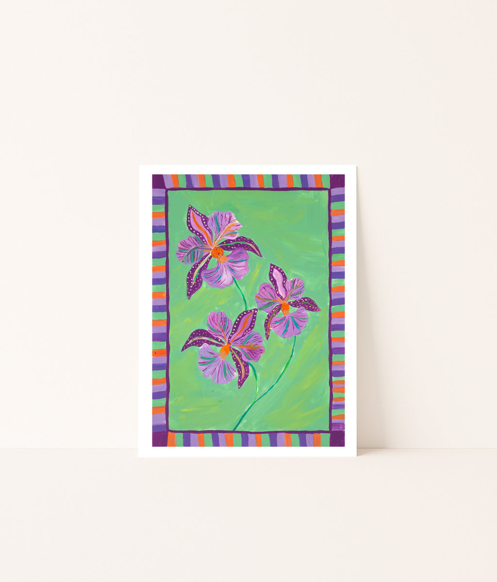 Estampa de dança de orquídea