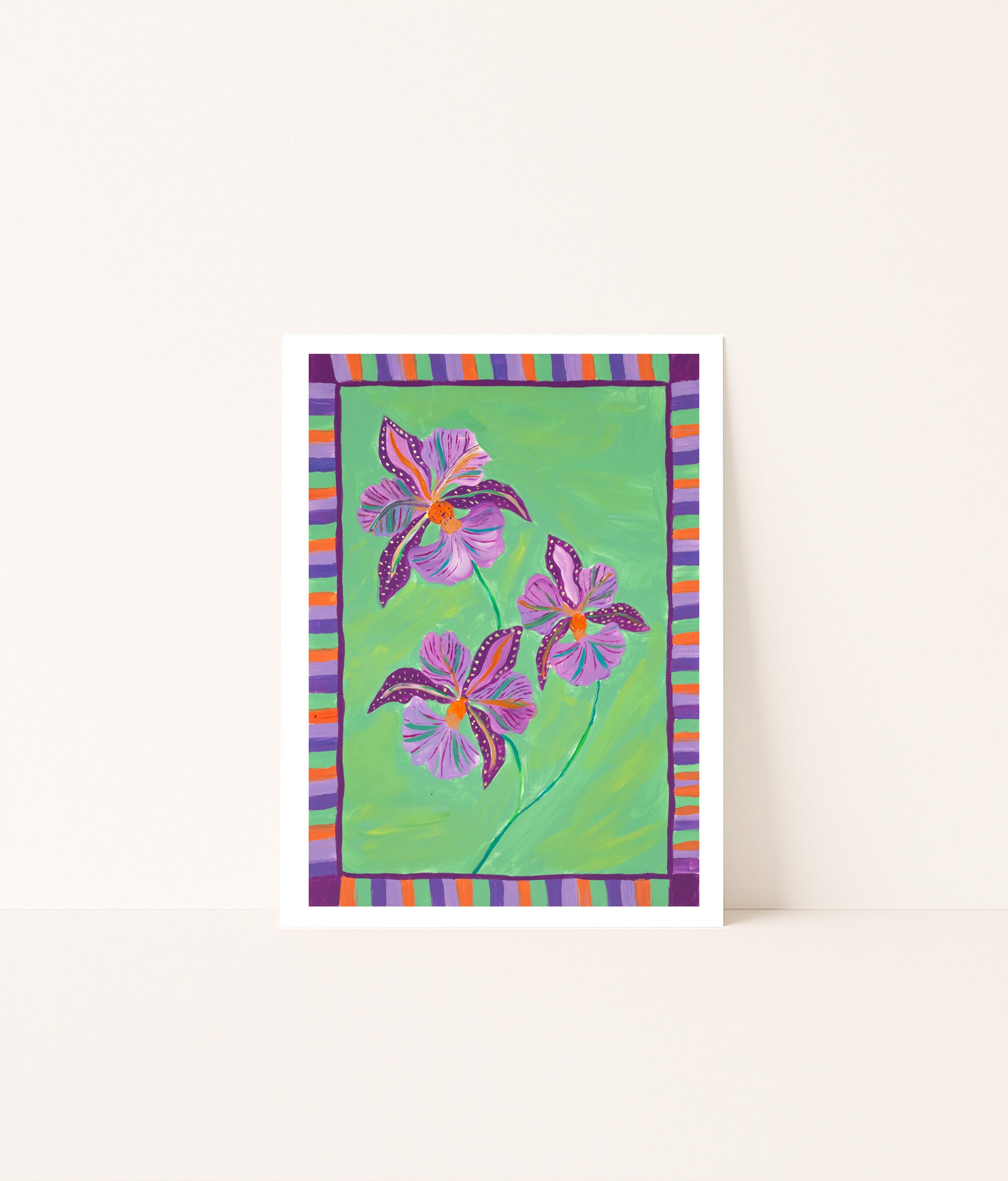 Estampa de dança de orquídea