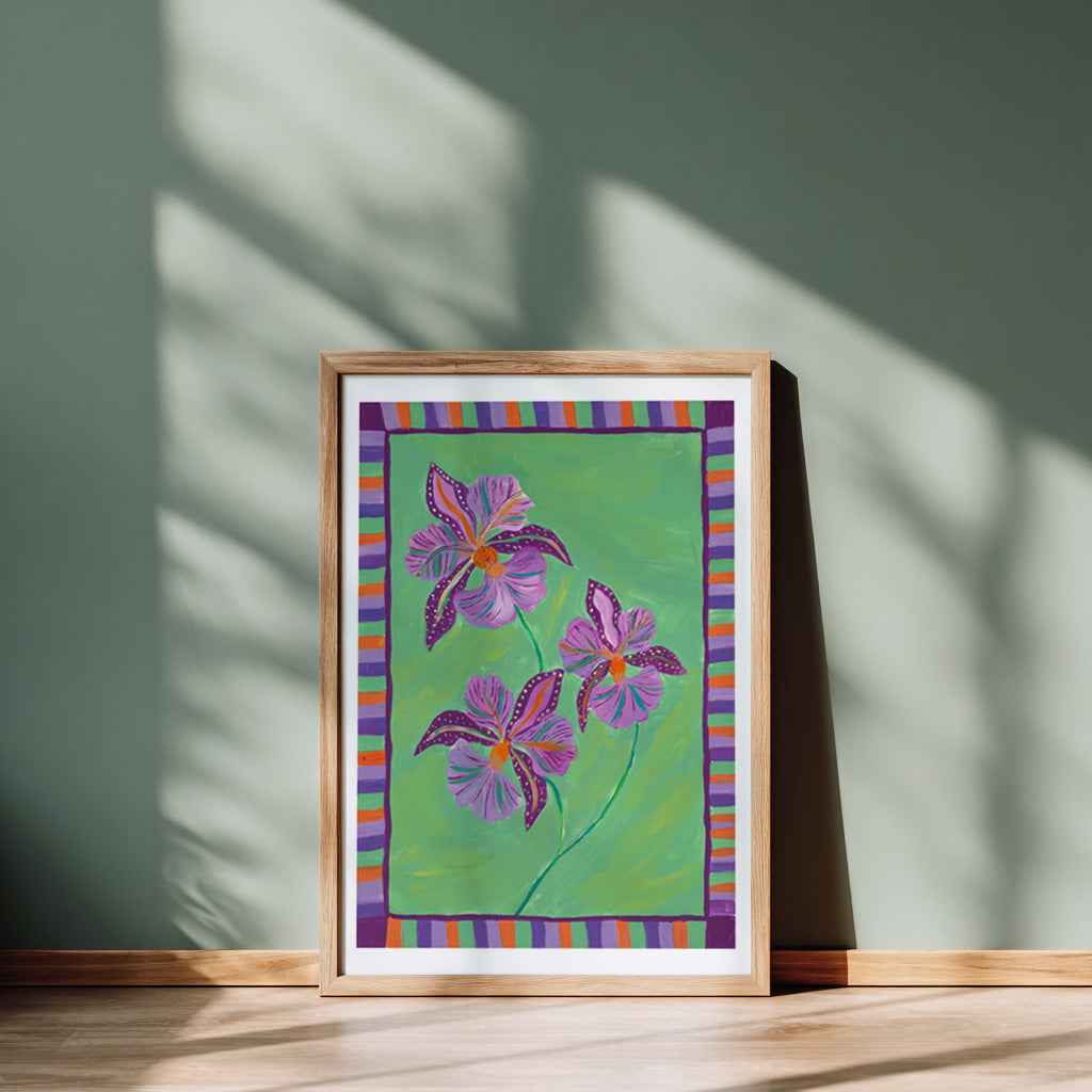 Estampa de dança de orquídea