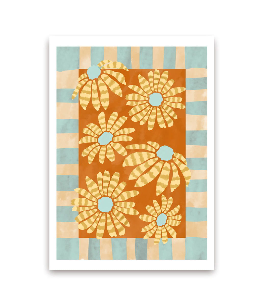 Print Margaridas Juninas Azul