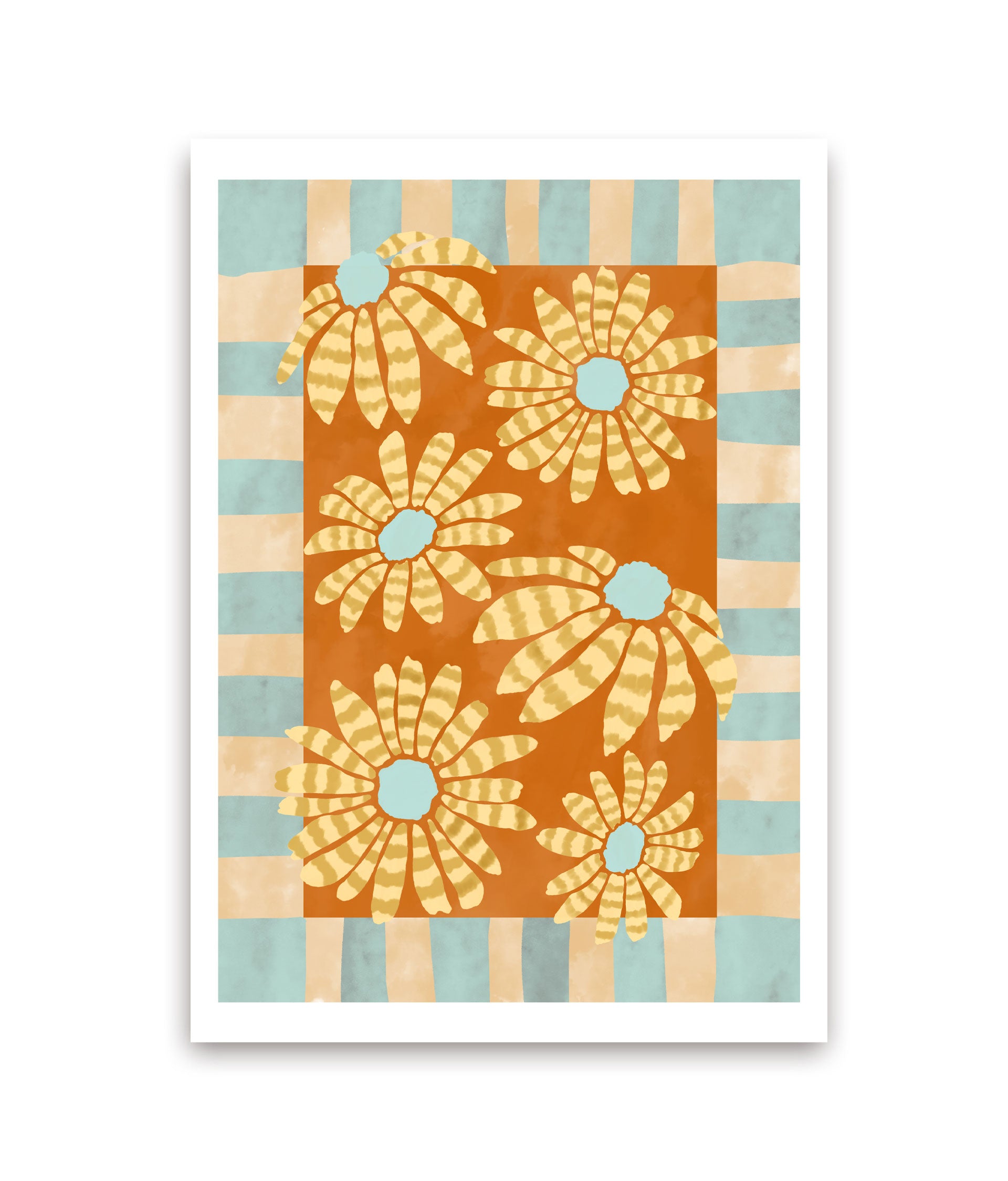 Print Margaridas Juninas Azul